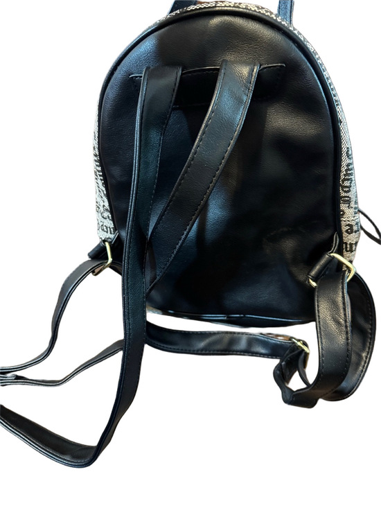 Juicy Couture Black & Gray Logo Backpack with Gold Heart Accents